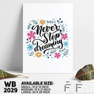 DDecorator Never - Motivational Wall Board and Wall Canvas - WB2029