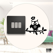 DDecorator Owl On Tree Switch Socket Wall Sticker image