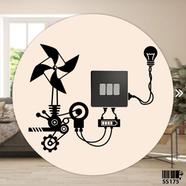 DDecorator Pinwheel Wind Energy Switch And Socket Vinyl Decals Removable High Quality Wall Sticker image