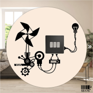 DDecorator Pinwheel Wind Energy Switch Socket Wall Sticker image