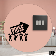 DDecorator Prise Stick Figure Switch Socket Wall Sticker image