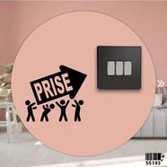 DDecorator Prise Stick Figure Switch And Socket Vinyl Decals Removable Wall Sticker image