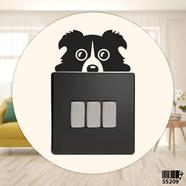 DDecorator Sad Dog Switch And Socket Vinyl Decals Removable Wall Sticker image