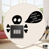 DDecorator Skeleton Warning Switch And Socket Vinyl Decals Removable Wall Sticker image