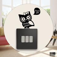 DDecorator Standing Owl Switch and Socket Vinyl Decals Removable Wall Sticker image