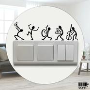 DDecorator Stick Figure Band Switch And Socket Vinyl Decals Removable Wall Sticker - SS191 icon