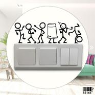 DDecorator Stick Figure Dancing Switch And Socket Vinyl Decals Removable Wall Sticker - SS165 icon