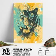 DDecorator Tiger Face Digtital Art Digital Illustration Wall Board and Wall Canvas - WB2742
