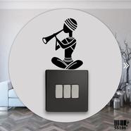 DDecorator Traditional Clarinet Playing Switch And Socket Vinyl Decals Removable High Quality Wall Sticker image