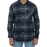 DEEN Denim Blue Classic Check Flannel Shirt image