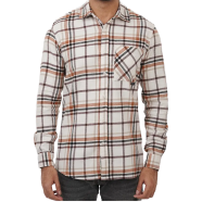DEEN Ivory Brown Windowpane Flannel Shirt image