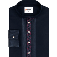 DEEN Navy Embroidered Panjabi 08 image