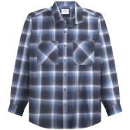 DEEN Ocean Blue Plaid Flannel Shirt image