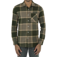 DEEN Olive Sand Cross Plaid Flannel Shirt image