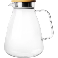 DELI Premium Glass Jug Sentuhan Alami untuk Meja Makan Anda 1 Pcs 1.7L image