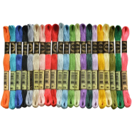 DMC Embroidery Thread Set 25 Colors for Cross Stitch image