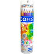 DOMS 24shades Premium Colour Pencils – Round Tin Box (Vibrant Shades) image