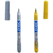 DOMS Metallic Brush Pens Silver And Gold