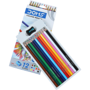 DOMS Mini Size Round Shaped Colour Pencils 12 Shade