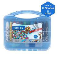 DOMS Non-Toxic Hexagonal Jumbo Oil Pastel Set in Plastic Carry Case (12 Assorted Shades x 4 Set) image