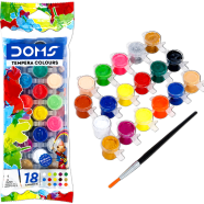 DOMS Tempera Colours18 Shades with Free Brush image