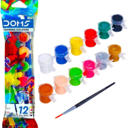 DOMS Tempera Colours 12 Shades with Free Brush