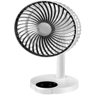 DP 7626 RECHARGEABLE TABLE FAN With LED Night Light USB Fan image