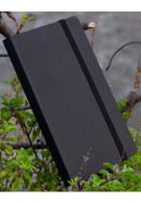 Daily Journal Dotted Black Notebook with Elastic Band image