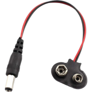 Dc 9v Battery Clip Connector Lead Socket 6f22 Battery Holder Snap 9 Volt With Dc Power Jack 2.1mm image