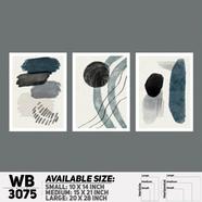 Ddecorator Modern Abstract Artwork Wall Decor - Set Of 3 WB3075
