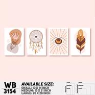 Ddecorator Modern Abstract Artwork Wall Decor - Set Of 4 WB3154