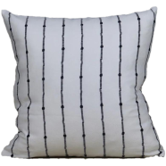 Decorative Cushion Cover, White 14x14 Inch image