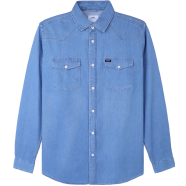 Deen Mid Blue Denim Shirt - Double Pocket image