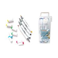 Deli 12 Pcs Instant Dry Dual Tip Art Markers image