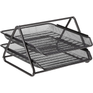 Deli 2 Tier Metal Mesh File Rack and Organizer - 9183