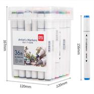 Deli 36 Pcs Dual Tip Sketch Art Markers Permanent Alco. Based image
