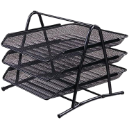 Deli Black File Basket 3 Desk - E9181