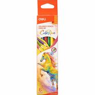 Deli Colored Pencil 6 Colours - EC00360
