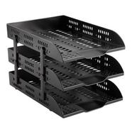 Deli Document Tray 3 Drawers -Black image