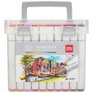 Deli Dual Tip Sketch Marker Set 80 Colors - 70803-80