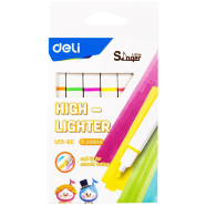 Deli Highlighter Pen 6 colour set - EU13-6C