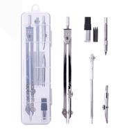 Deli Metal Compass With Pencil Leads Ink Drawer - 5pc Set image