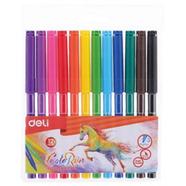 Deli Washable 12 Felt Pens (Mixed) - EC157-12