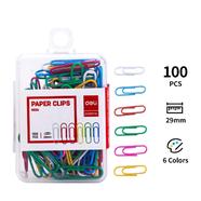 Deli Paper Clip - 100psc (Multicolor) - E0024 icon