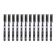 Deli Roller Pen Black 0.5mm 12 Pcs - EQ300-BK