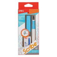 Deli School Fountain Pen Blue Ink - 1 Set