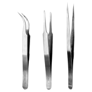 Deli Stainless Steel Tweezers Set 3pcs - DL396003B