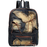 Denim Retro Backpack image