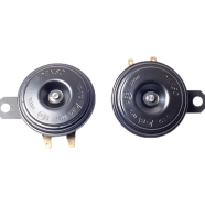 Denso 12v Compact Full Power Tone Horn For Bike And Car - 2 Piece Set, High-Quality Abs Plastic image
