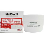 Derma V10 Retinol Almond Oil And Vitamin E Anti-Ageing Day And Night Cream 50ml image